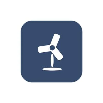 Fan icon. Flat simple design Stock Illustration
