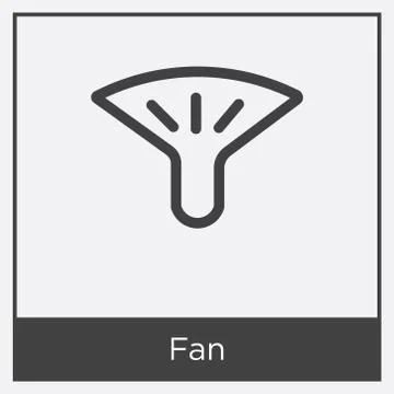Fan icon isolated on white background Free Stock Illustration