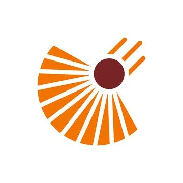 Fan icon solid orange brown colour chinese new year symbol perfect. イラスト素材