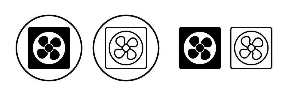 Fan icon vector. blower icon. propeller. ceiling Stock Illustration
