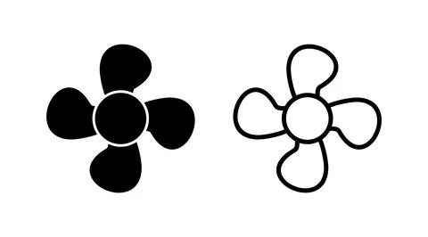 Fan icon vector. blower icon. propeller. ceiling Stock Illustration