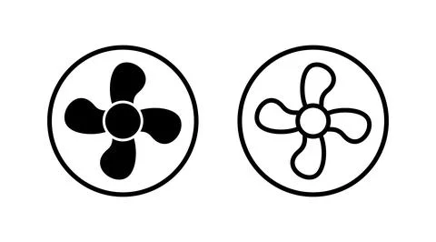 Fan icon vector. blower icon. propeller. ceiling Stock Illustration