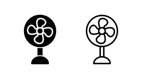 Fan icon vector. blower icon. propeller. ceiling Stock Illustration