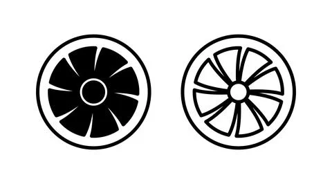 Fan icon vector. blower icon. propeller. ceiling Stock Illustration