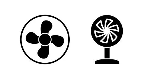 Fan icon vector. blower icon. propeller. ceiling Stock Illustration
