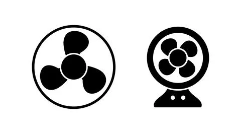 Fan icon vector. blower icon. propeller. ceiling Stock Illustration