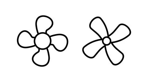 Fan icon vector. blower icon. propeller. ceiling Stock Illustration