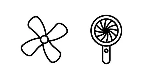 Fan icon vector. blower icon. propeller. ceiling Stock Illustration