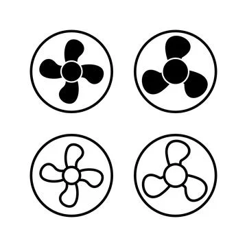 Fan icon vector. blower icon. propeller. ceiling Stock Illustration