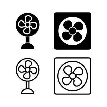 Fan icon vector. blower icon. propeller. ceiling Stock Illustration