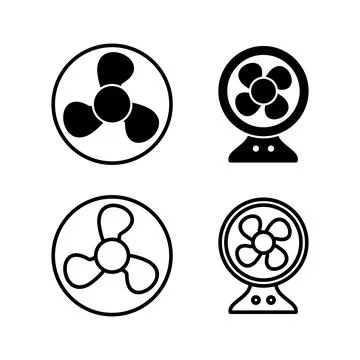 Fan icon vector. blower icon. propeller. ceiling Stock Illustration