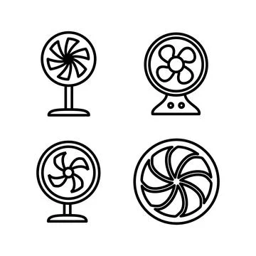 Fan icon vector. blower icon. propeller. ceiling Stock Illustration