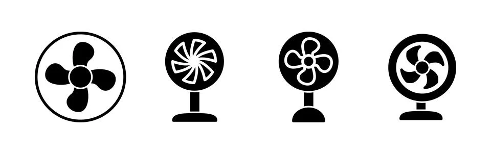 Fan icon vector. blower icon. propeller. ceiling Stock Illustration