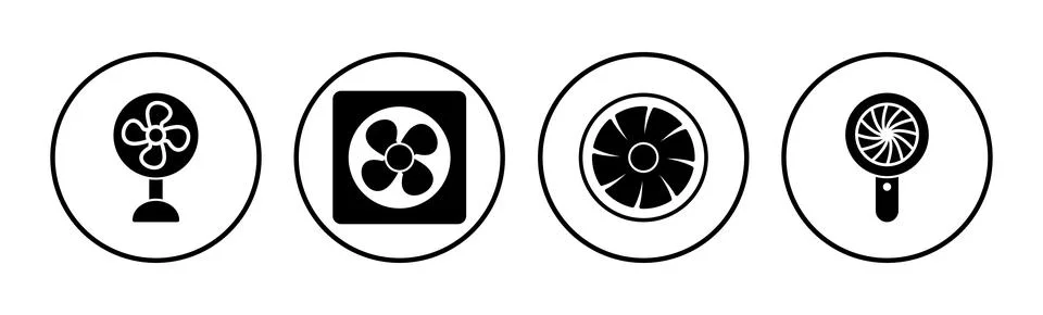 Fan icon vector. blower icon. propeller. ceiling Stock Illustration