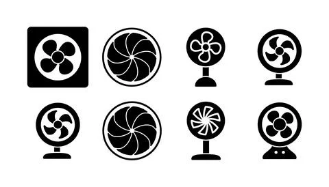 Fan icon vector. blower icon. propeller. ceiling Stock Illustration