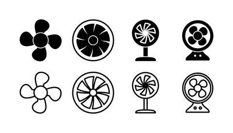 Fan icon vector. blower icon. propeller. ceiling Illustrazione stock