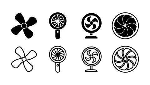 Fan icon vector. blower icon. propeller. ceiling Stock Illustration