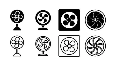 Fan icon vector. blower icon. propeller. ceiling Stock Illustration