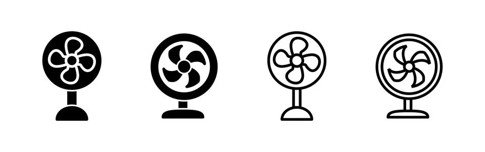 Fan icon vector. blower icon. propeller. ceiling Stock Illustration