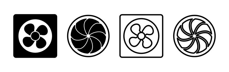 Fan icon vector. blower icon. propeller. ceiling Stock Illustration