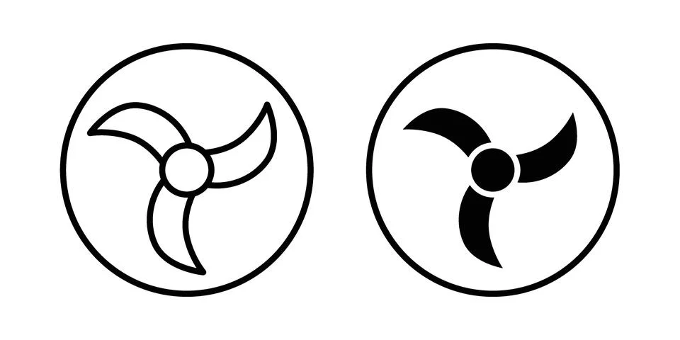 Fan icon vector design illustrations Stock Illustration