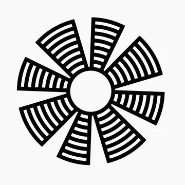 Fan icon vector. Stock Illustration