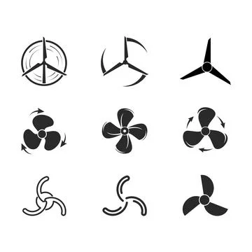 Fan icon vector 스톡 일러스트