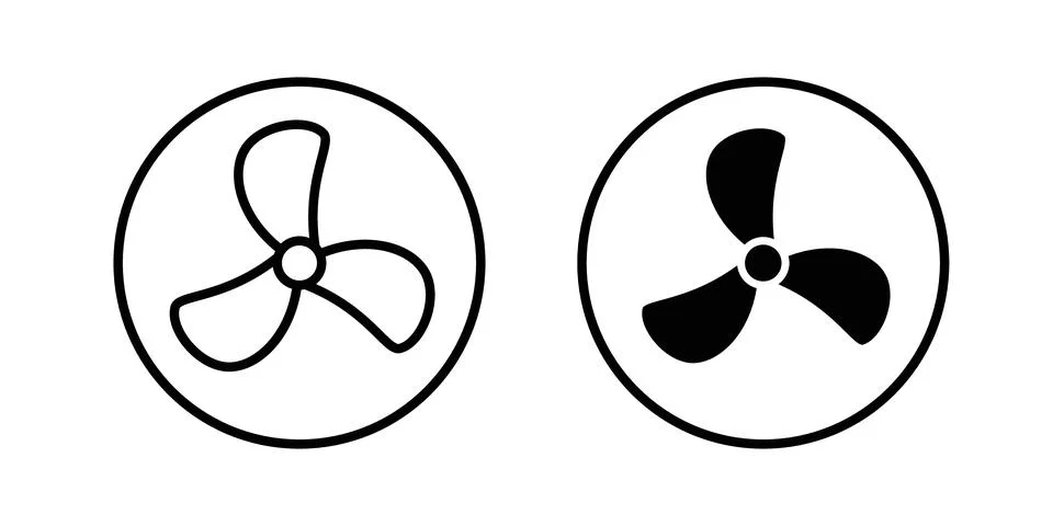 Fan icon vector, symbol, logo illustrations Stock Illustration