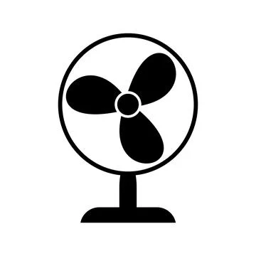 Fan icon on white. Stock Illustration
