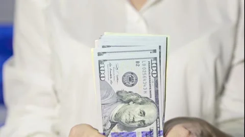 Fan of money Stock Footage 46468270