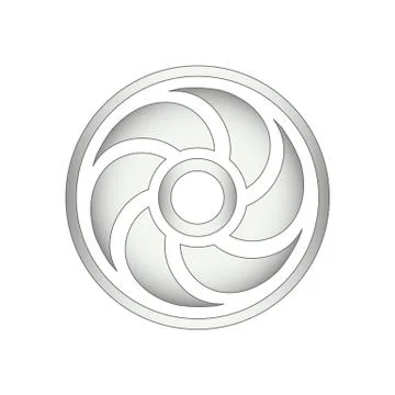 Fan or computer cooler icon vector illustration isolated on white background. 스톡 일러스트