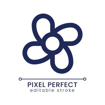 Fan pixel perfect linear ui icon Stockillustratie