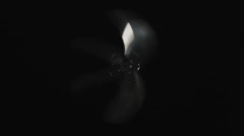 Fan propeller isolated on black background, fast shutter speed Stock Footage 52922546