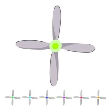 Fan propeller vector cartoon graphic Stock Illustration
