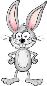 A fan rabbit  cartoon Stockillustratie