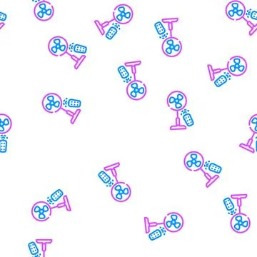 Fan with remote control vector seamless pattern Stock Illustration