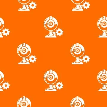 Fan repair pattern orange Illustrazione stock
