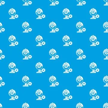 Fan repair pattern vector seamless blue Illustrazione stock