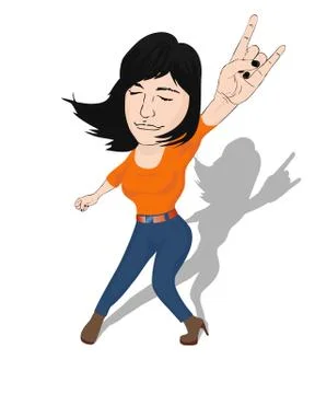 Fan of rock on white background Stock Illustration