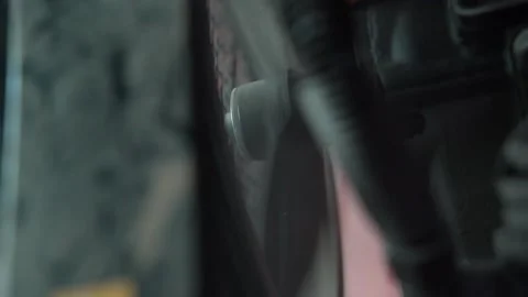 Fan rotating on air-compressor Stock Footage 161165634