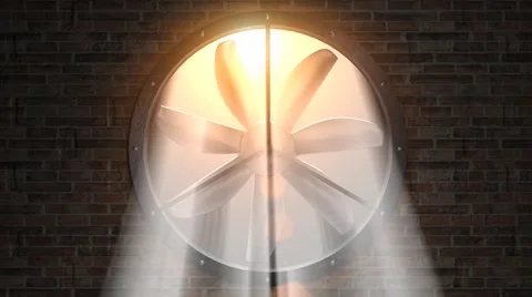 Fan rotating front in sunlight Stock Footage 41141515