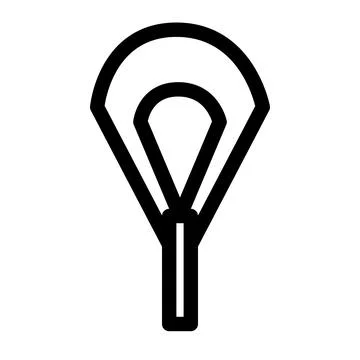 Fan-shaped tree flat outline icon Stock Illustration