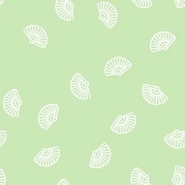Fan spain line vector seamless pattern Stock Illustration