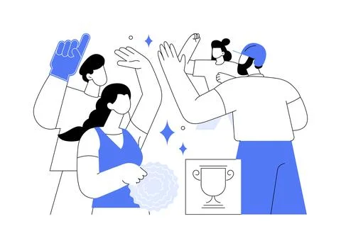 Fan support isolated cartoon vector illustrations. Ilustración de archivo