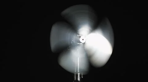 Fan, swiveling movement, on black background Stock Footage 52922553