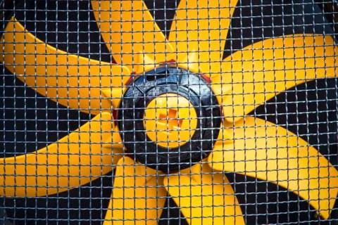 Fan at the tractor Stock Photos