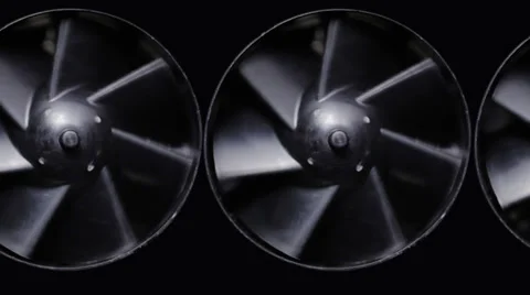 Fan turbine behind Stock Footage 34149457