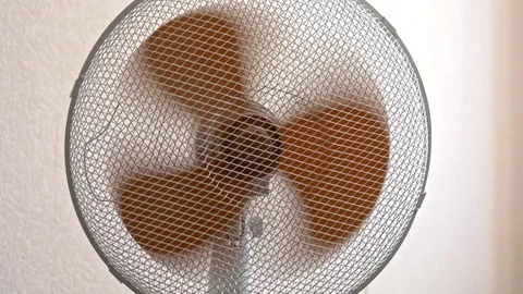 Fan turns on Vídeos de archivo 115446189
