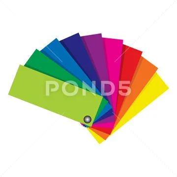 Fan type color swatch for printing industry - spectrum palette ...