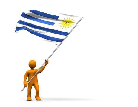 Fan Of Uruguay Stock Illustration